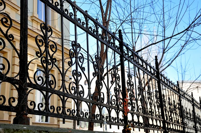 Artistic Iron Fence Pattern