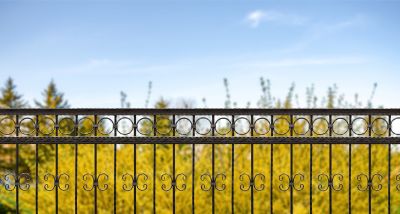 Elegant Iron Fence Art