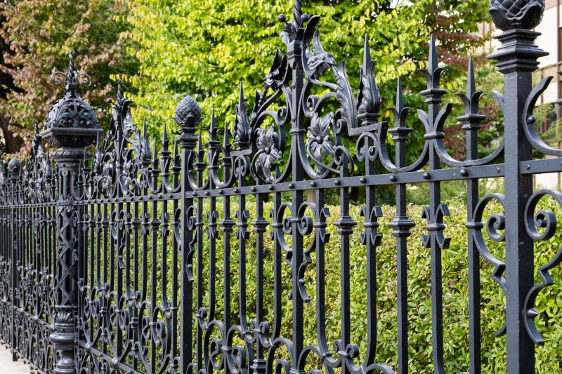Elegant Wrought Iron Fence Art
